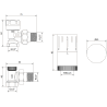 Mexen G05 angle thermostatic set, chrome - W901-958-01