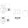 Mexen G05 angled thermostatic set, white - W901-958-20