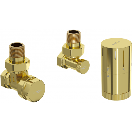 Mexen G05 angled thermostat set, gold - W901-958-50