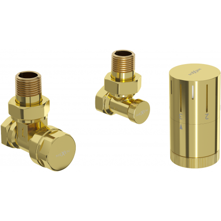 Mexen G05 angled thermostatic set, gold - W901-958-50