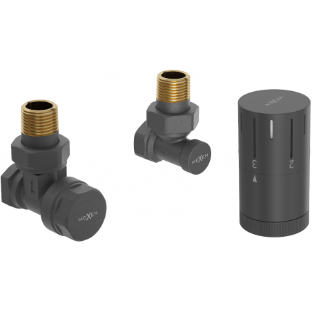 Mexen G05 thermostatic set angled, anthracite - W901-958-66