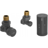 Mexen G05 thermostatic set angled, anthracite - W901-958-66