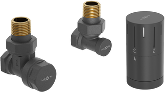 Mexen G05 angled thermostatic set, anthracite - W901-958-66