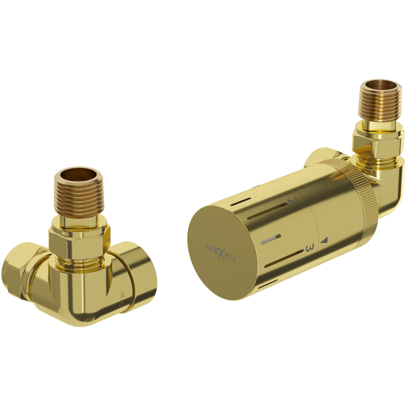 Mexen G05 axial thermostatic set, gold - W903-958-50