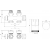 Mexen G05 axial thermostatic set, anthracite - W903-958-66