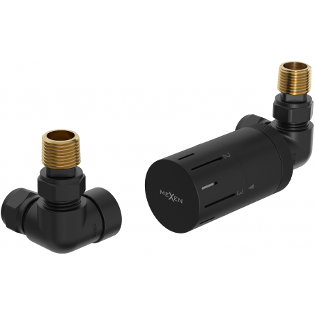 Mexen G05 axial thermostatic set, black - W903-958-70