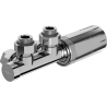Mexen G05 thermostatic set angled, Duplex, DN50, chrome - W907-958-01