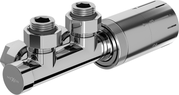 Mexen G05 thermostatic set angled, Duplex, DN50, chrome - W907-958-01