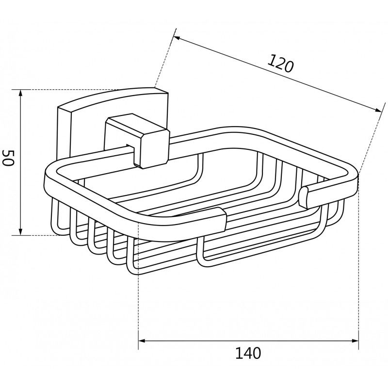 Mexen Zoja soap dish, chrome - 7019151-00