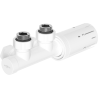 Mexen G05 thermostatic set angled, Duplex, DN50, white - W907-958-20