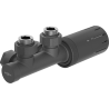 Mexen G05 angled thermostatic set, Duplex, DN50, anthracite - W907-958-66
