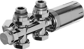 Mexen G05 thermostatic set angled/straight, Duplex, DN50, chrome - W908-958-01