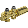 Mexen G05 thermostatic set angled/straight, Duplex, DN50, gold - W908-958-50