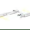 Mexen Zoja hanging glass shelf, Gold - 7019137-50