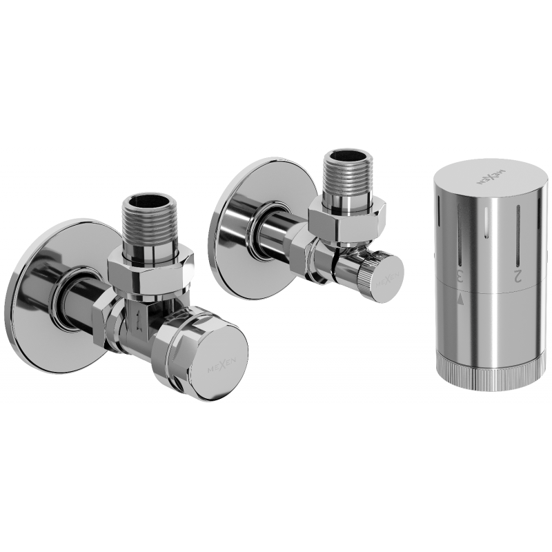 Mexen G05 angled thermostatic set with R cover, chrome - W901-958-904-01
