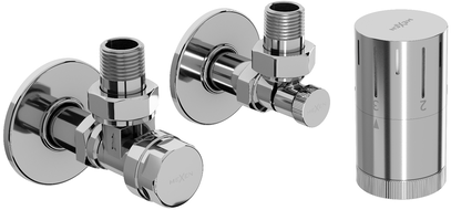 Mexen G05 angled thermostatic set with R cover, chrome - W901-958-904-01