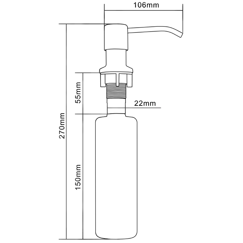 Mexen dispenser for sink liquid, chrome - 6601320-00