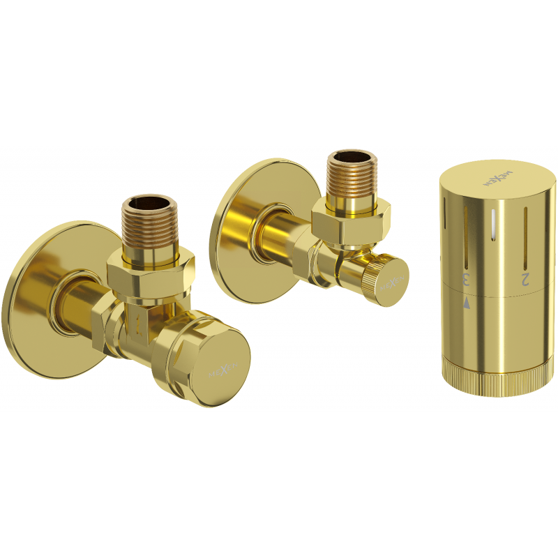 Mexen G05 angular thermostatic set with cover R, gold - W901-958-904-50