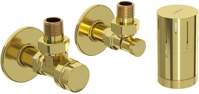 Mexen G05 angular thermostatic set with cover R, gold - W901-958-904-50