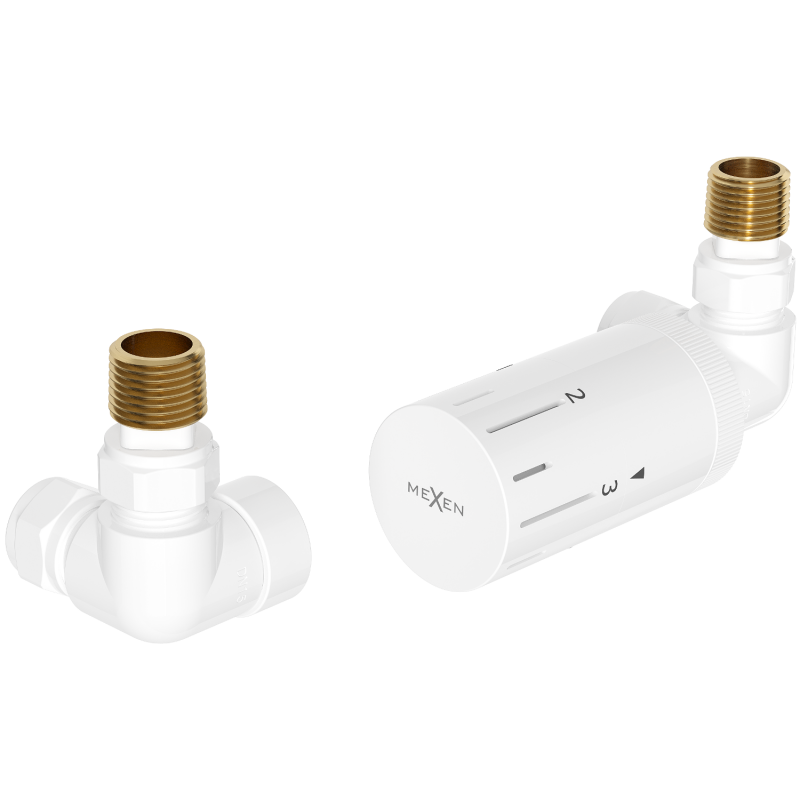 Mexen G05 axial thermostatic set, white - W903-958-20