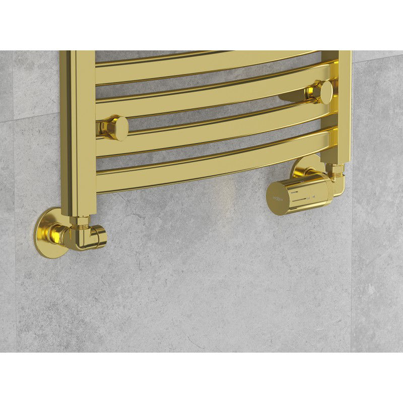 Mexen G05 axial thermostatic set with R cover, gold - W903-958-904-50