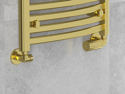 Mexen G05 thermostatic axial set with masking covers, gold - W903-958-904-50