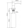 Mexen sink soap dispenser, Grey - 6601320-61