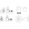 Mexen G05 Axial Thermostatic Set with R Cover, Black - W903-958-904-70
