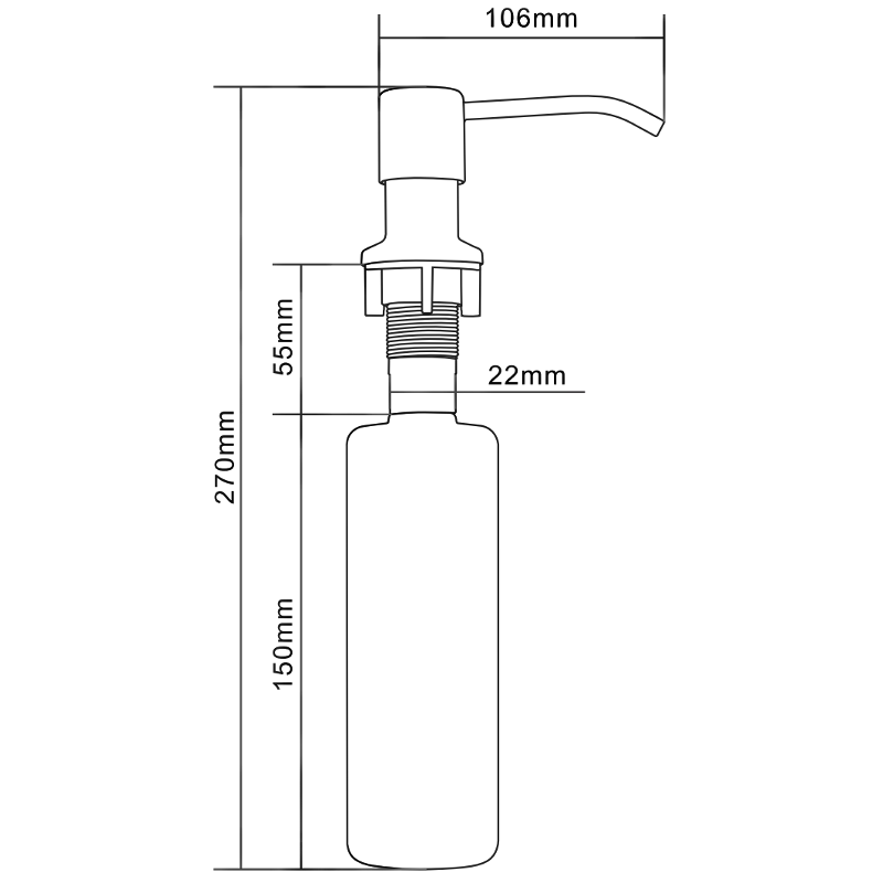 Mexen dispenser for sink liquid, beige speckled - 6601320-69