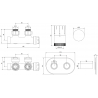 Mexen G05 angled thermostatic set with R cover, Duplex, DN50, white - W907-958-905-20