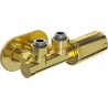 Mexen G05 Angle Thermostatic Set with Cover R, Duplex, DN50, Gold - W907-958-905-50