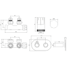 Mexen G05 thermostat set angled with cover R, Duplex, DN50, black - W907-958-905-70