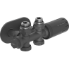 Mexen G05 thermostaic set angled/straight with R cover, Duplex, DN50, anthracite - W908-958-905-66