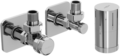 Mexen G05 angled thermostatic set with cover S, chrome - W901-958-909-01