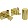 Mexen G05 angled thermostatic set with S cover, gold - W901-958-909-50