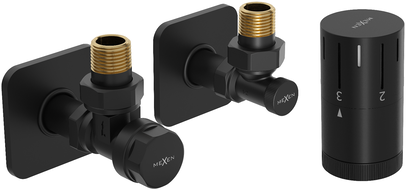 Mexen G05 angled thermostatic set with cover S, black - W901-958-909-70