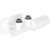 Mexen G05 angled thermostatic set with S masking, Duplex, DN50, white - W907-958-910-20