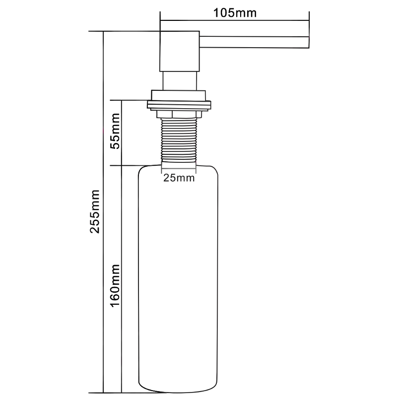 Mexen sink liquid dispenser, gray - 6605320-61