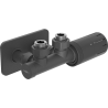 Mexen G05 angled thermostatic set with S cover, Duplex, DN50, anthracite - W907-958-910-66