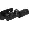 Mexen G05 angular thermostatic set with S cover, Duplex, DN50, black - W907-958-910-70