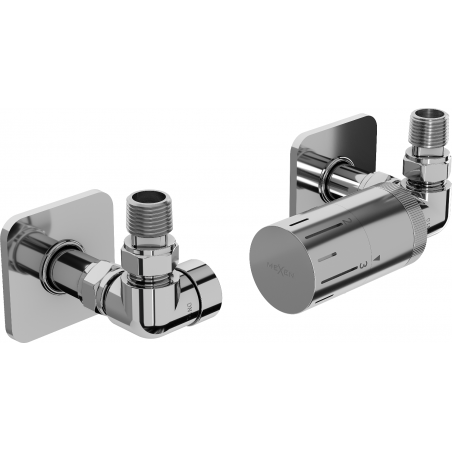 Mexen G05 axial thermostatic set with S cover, chrome - W903-958-909-01