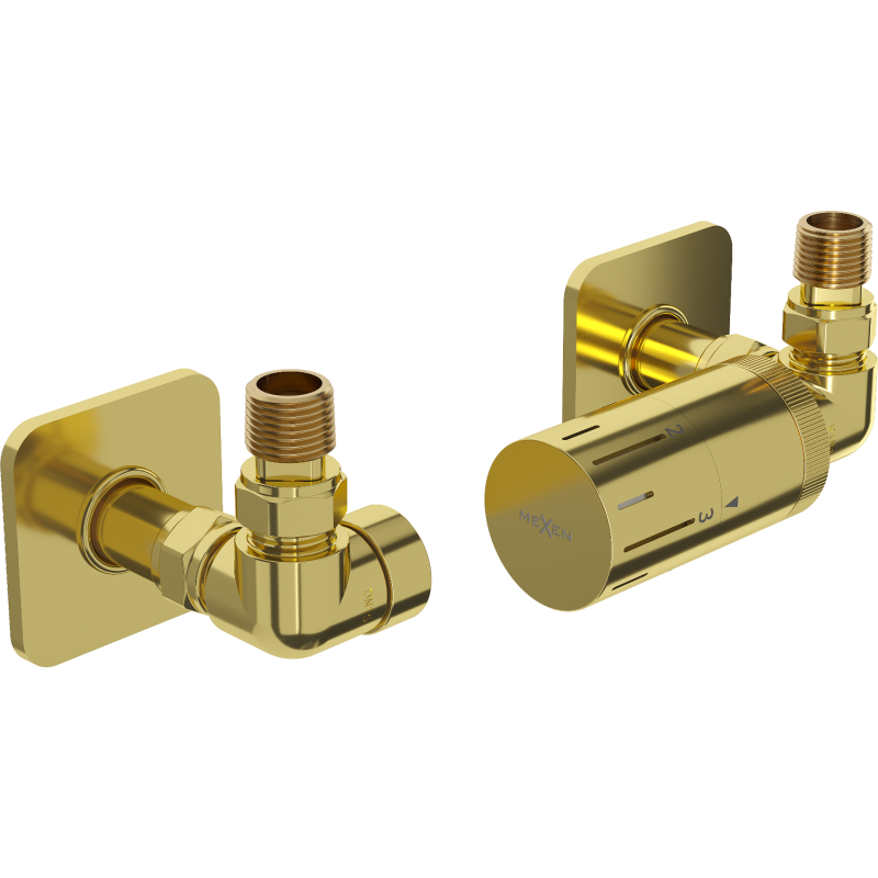 Mexen G05 axial thermostatic set with S masking, gold - W903-958-909-50
