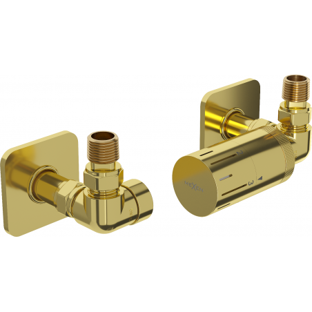 Mexen G05 axial thermostatic set with S masking, gold - W903-958-909-50
