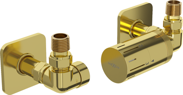 Mexen G05 axial thermostatic set with S masking, gold - W903-958-909-50