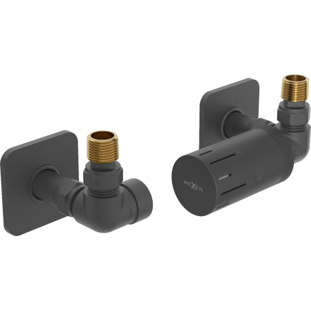 Mexen G05 axial thermostatic set with cover S, anthracite - W903-958-909-66