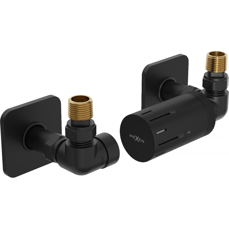 Mexen G05 Axial Thermostatic Set with Cover S, Black - W903-958-909-70