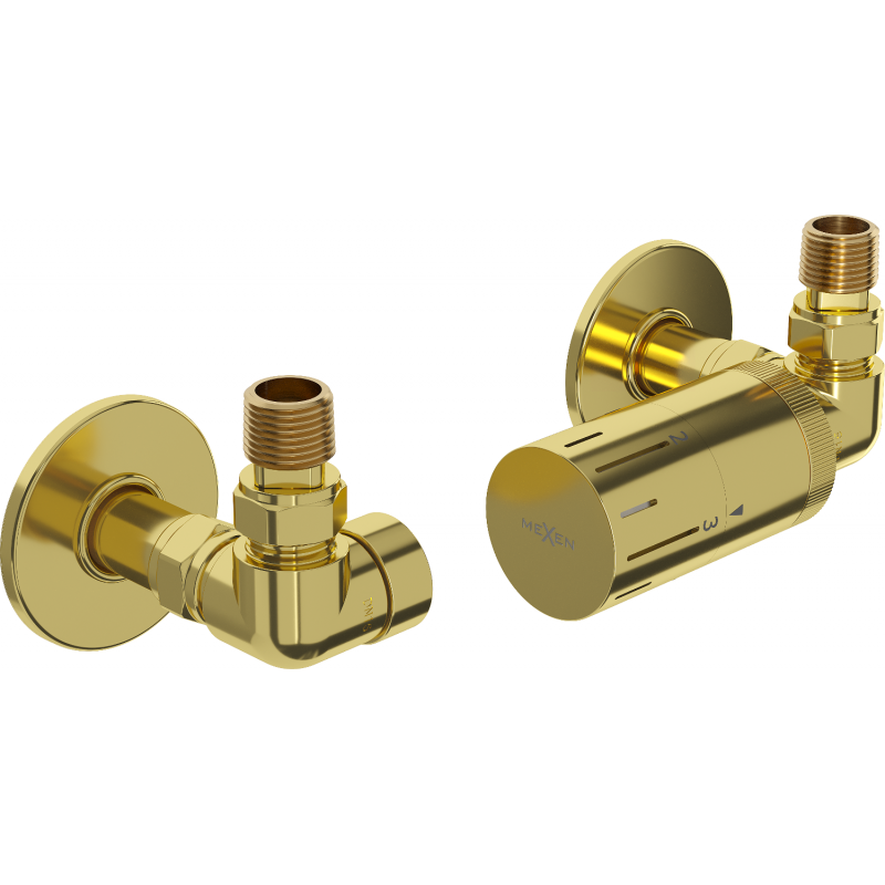 Mexen G05 axial thermostatic set with R cover, gold - W903-958-904-50