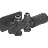 Mexen G05 set thermostat angular/straight with cover S, Duplex, DN50, anthracite - W908-958-910-66