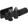 Mexen G05 thermostatic set angled/straight with S masking, Duplex, DN50, black - W908-958-910-70
