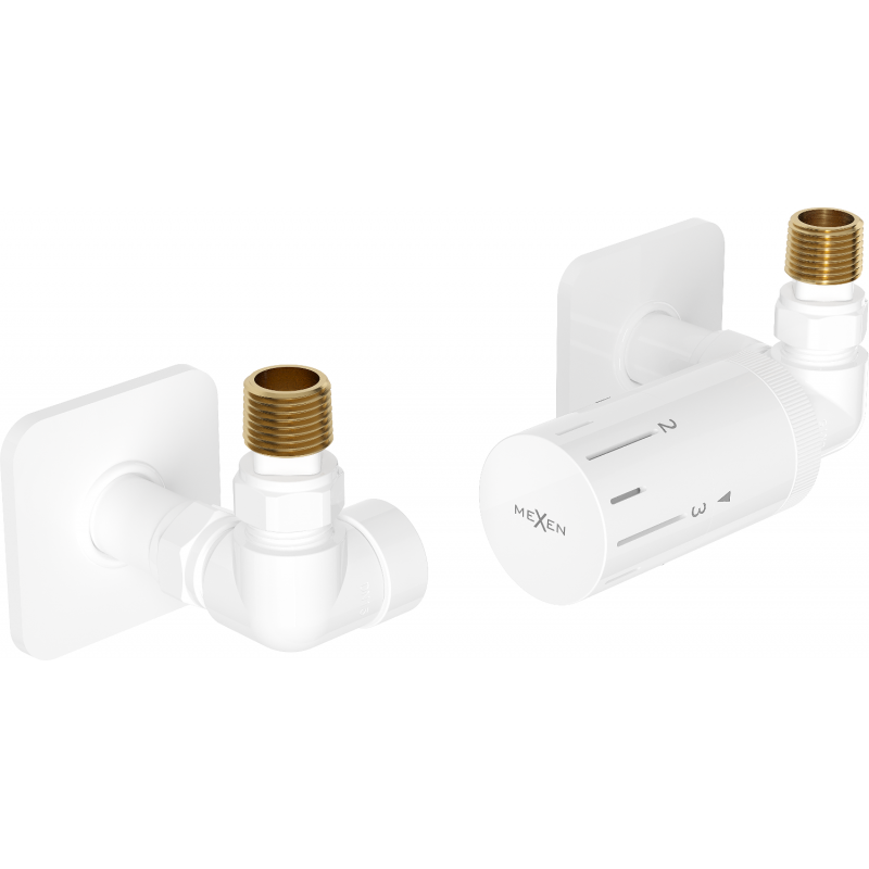 Mexen G05 axial thermostatic set with S cover, white - W903-958-909-20